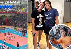 Portera de Alianza Lima celebra el título de vóley femenino con la pasión de una aficionada