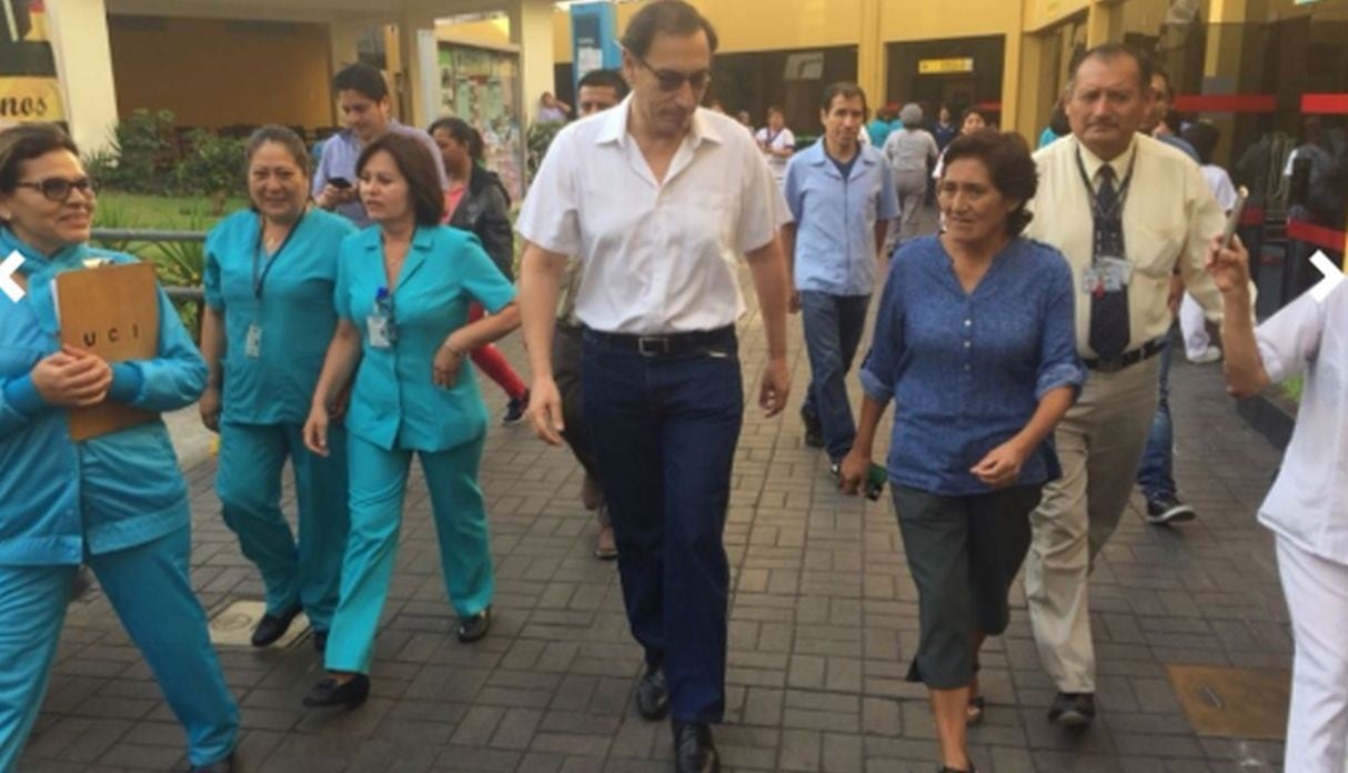 Martin Vizcarra en el Hospital del Niño