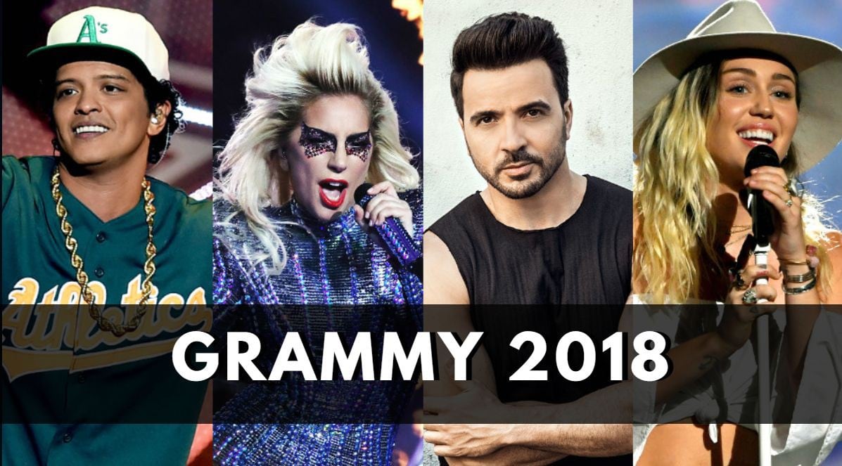Grammy 2018: Bruno Mars, Lady Gaga, Luis Fonsi, Daddy Yankee y todos los que cantarán en vivo