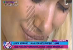 Julieta Rodríguez llora desconsoladamente tras polémico audio: "No me hagan bullying" [VIDEO]