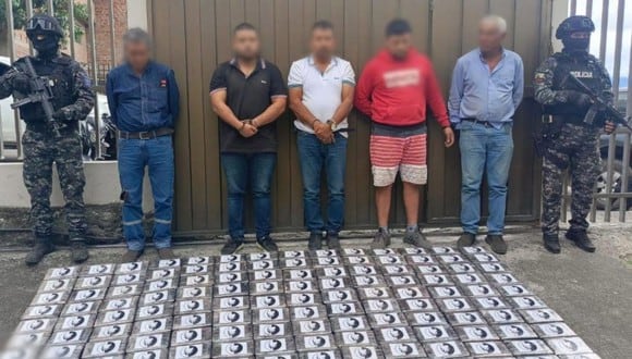Piura: padre e hijo piuranos caen con 150 kilos de droga en Ecuador.