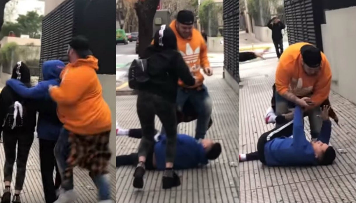 Youtuber ataca a su colega por la espalda, le da brutal golpiza en plena calle y lo graba todo