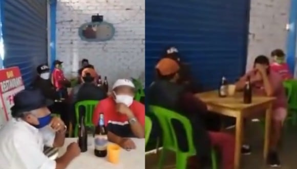 Trujillo: PNP sorprende a más de 20 hombres tomando cerveza en bar durante cuarentena.