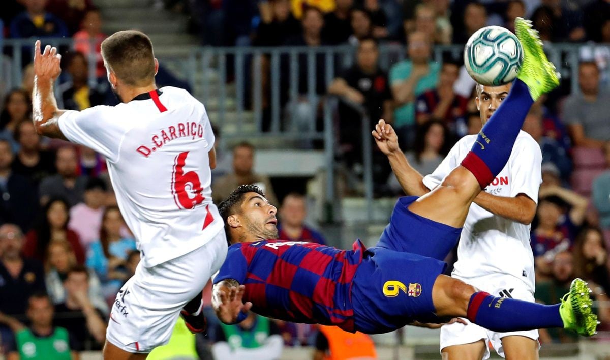 Gol de Luis Suárez: Barcelona vs Sevilla: Partido por la Liga Santander
