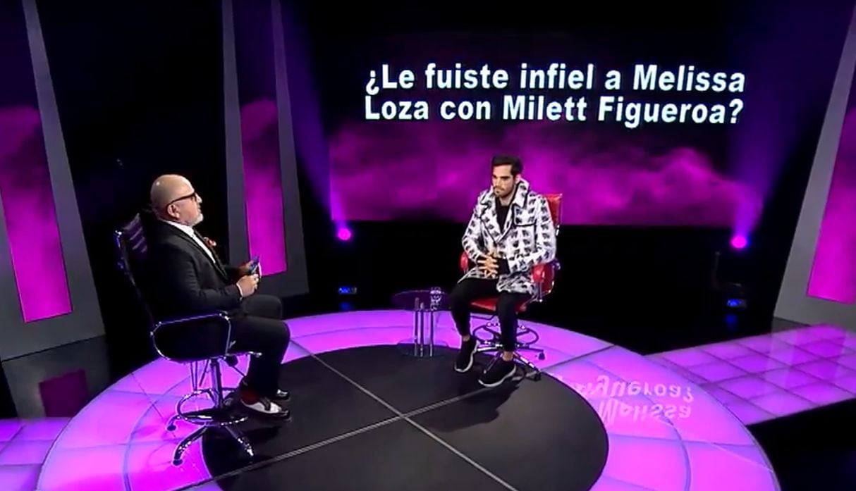 Guty Carrera en el sillón rojo de 'El Valor de la Verdad'. (Capturas: Latina)