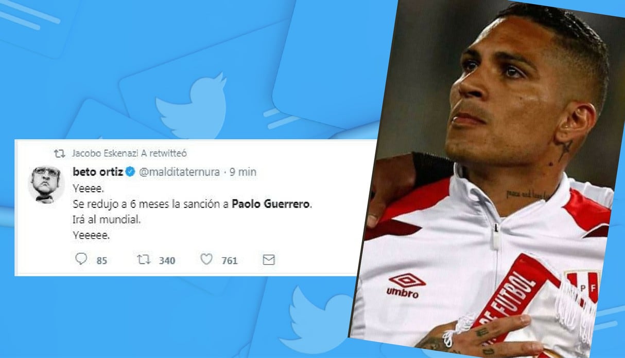 Reacciones en twitter tras la noticia de que Paolo Guerrero sí va al Mundial