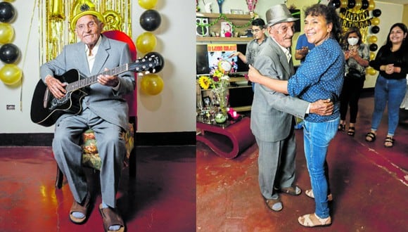‘Don Santi’ celebró sus 103 bailando ‘Caballo viejo’