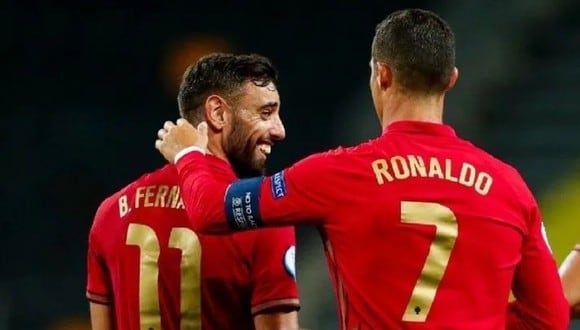 Bruno Fernandes fue titular en la victoria 3-0 de Portugal vs. Hungría. (Foto: AFP)