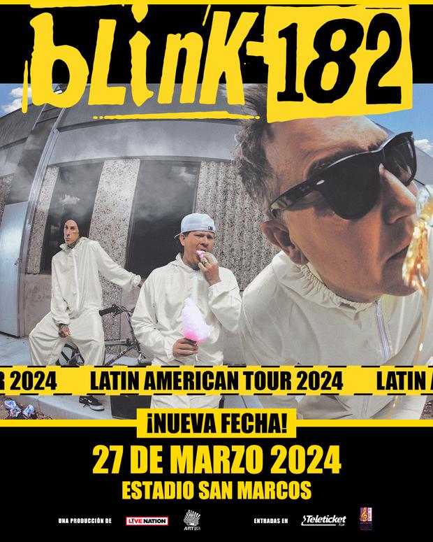 Blink-182 en Lima: se anuncia nueva fecha para el 2024