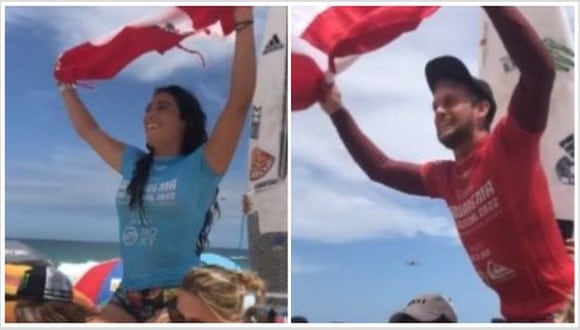 Daniella Rosas y Miguel Tudela triunfaron en el Saquarema Surf Festival. (Captura: WSL)