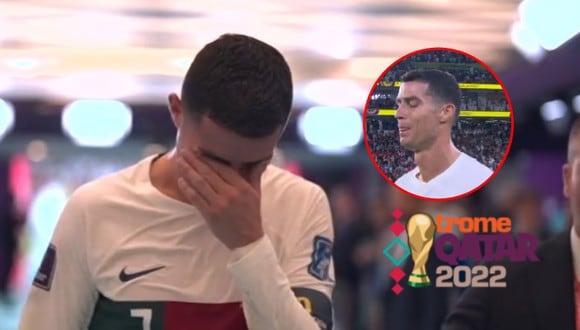 Cristiano Ronaldo se quebró tras eliminación de Portugal del Mundial Qatar 2022. Foto: EFE