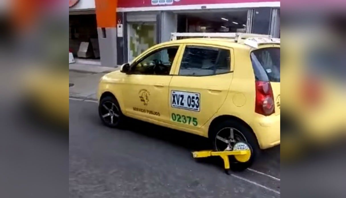 Se viralizó en Facebook el fallido escape de un taxista que cometió una infracción. (Foto: Captura)