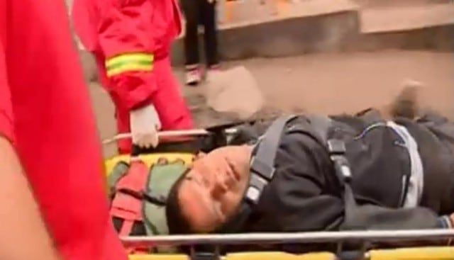 Un hombre salvó de morir tras caer de acantilado en el Rímac. Foto: Captura de pantalla de Canal N