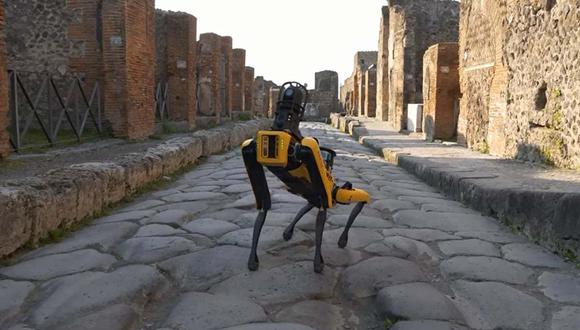 Spot, el perro-robot de Pompeya tiene distintos objetivos, uno de ellos descubrir a los ladrones de restos arqueológicos. | Foto: Pompeii