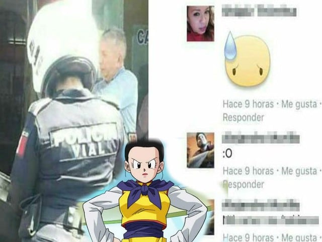 Este usuario de Facebook nunca imaginó que su esposa comentaría la fotografía de una sensual mujer policía.