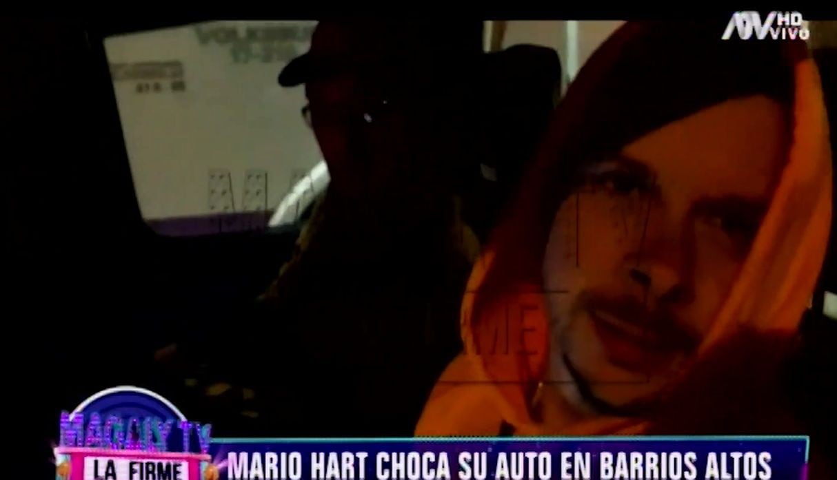 Mario Hart sufrió accidente automovilístico en el Cercado de Lima. (Capturas: Magaly Tv. La firme)
