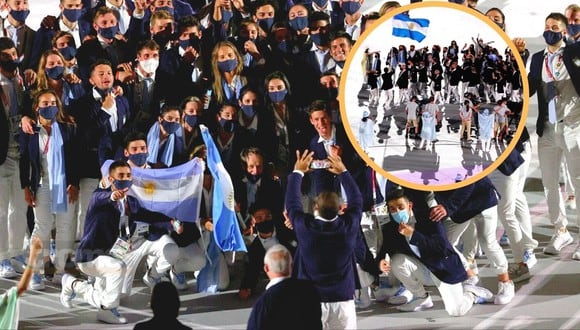 Delegación argentina se volvió viral por particular presentación (Foto: @tokio2020)