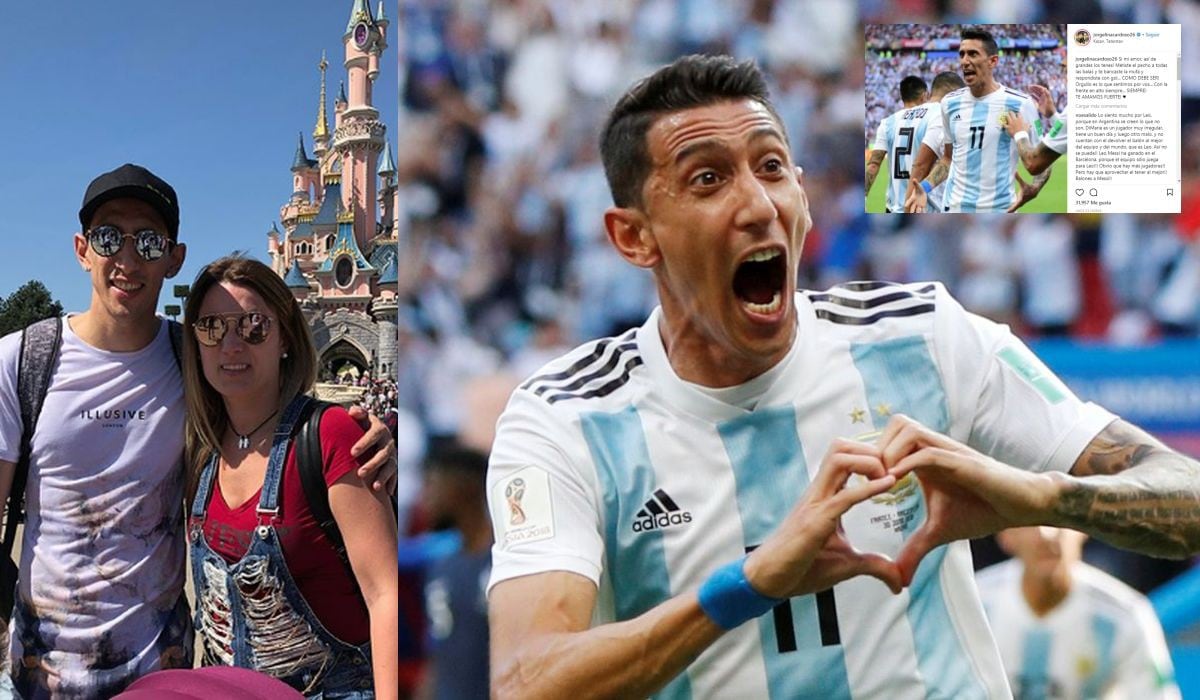 Ángel Di María: Mensaje de apoyo atrevido y vulgar de su esposa, se hace viral junto a esta foto