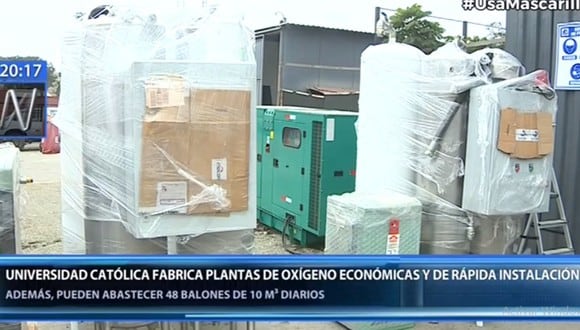 Las plantas de oxígeno de bajo costo son fabricadas en el campus de la PUCP. (Canal N)