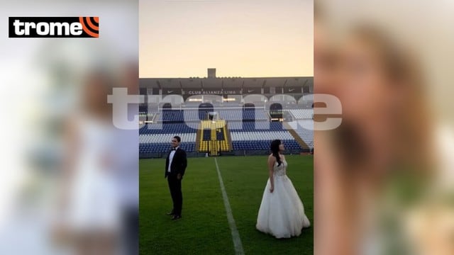Viral: Pareja hincha de Alianza Lima hizo sesión de fotos para su matrimonio en Estadio deViral: Pareja hincha de Alianza Lima hizo sesión de fotos para su matrimonio en Estadio de Matute  Matute