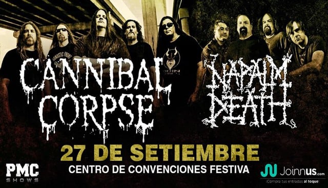 Dos de las bandas más brutales del metal extremo tiene una cita con los peruanos el 27 de setiembre en el C.C. Festiva.