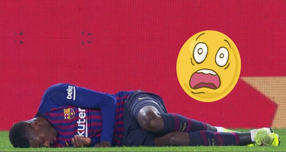 Ousmane Dembélé anotó gol con Barcelona pero se marchó  con esta terrible lesión
