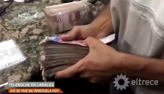 Devaluación del bolívar en Venezuela. Foto: Captura de pantalla de reportaje de Telenoche