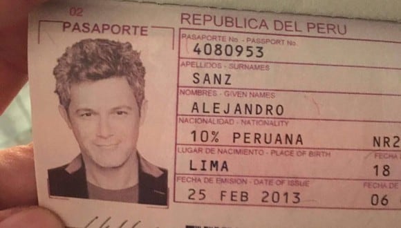Sanz recibió pasaporte peruano antes de su lelgada a Lima.