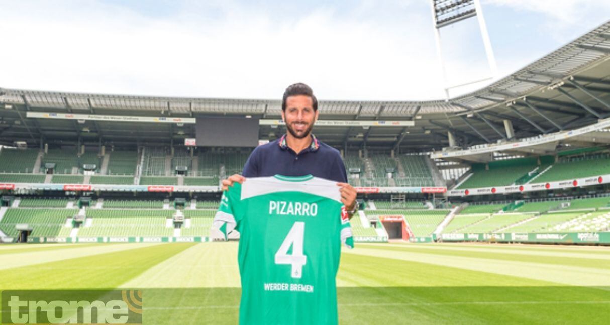 Claudio Pizarro se convirtió en el jugador de Werder Bremen que más camisetas vendió en la temporada.