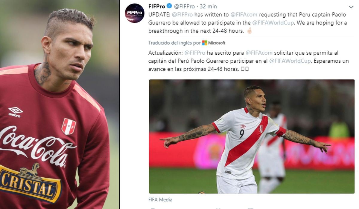 Paolo Guerrero: FIFPro envió pedido a FIFA para que juegue en Rusia 2018 y podría decidirse en 24 horas