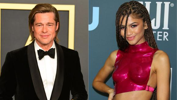 Brad Pitt y Zendaya serán parte de los presentadores de los premios Oscar. (Foto: AFP-FREDERIC J. BROWN/Jean-Baptiste LACROIX)