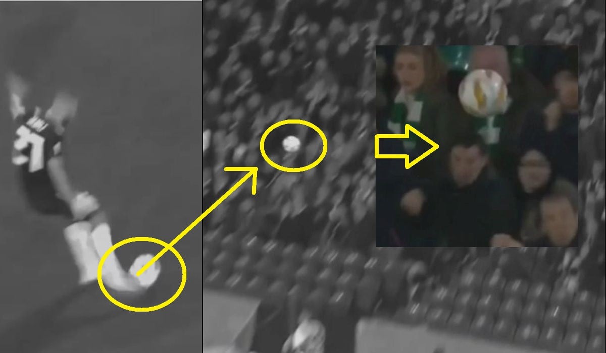 YouTube viral: Hincha cabeceó terrible centro de la cancha a la tribuna y dio la vuelta al mundo | Europa League