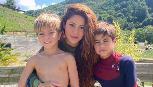 Shakira junto a sus hijos Milan y Sasha (Foto: Shakira / Instagram)