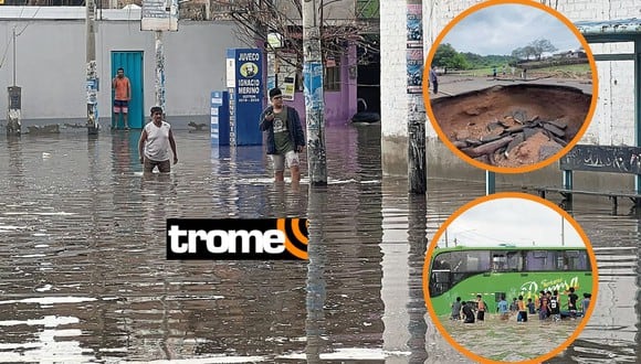 El ciclón Yaku está dejando caos y destrucción a su paso. (Foto: Composición)