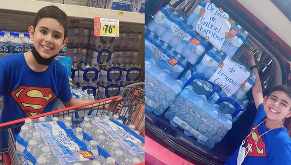 Gabriel, de 9 años, ofrece aplicar uñas a cambio de botellas de agua para gente de Monterrey. (Foto: Facebook/@Quimbar.Nails)