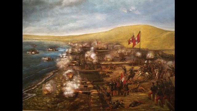El Combate del 2 de Mayo, ocurrido en 1866.