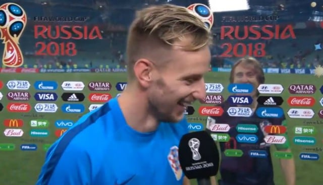Luka Modric: Tremendo asustó le dio a Ivan Rakitc tras clasificarse a la semifinal del Mundial 2018 | VIDEO