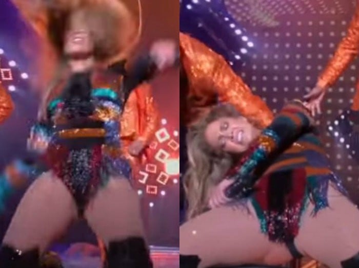 Jennifer Lopez sufre doloroso incidente en pleno concierto.