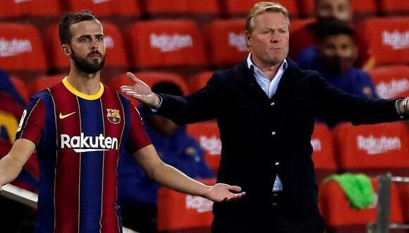 Miralem Pjanic criticó al entrenador Ronald Koeman tras dejar el Barcelona. (Foto: EFE)