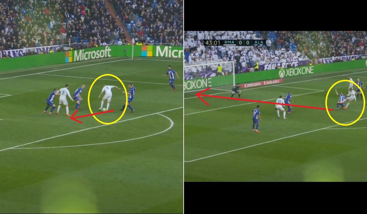 Cristiano Ronaldo anotó golazo de media vuelta tras mágica asistencia de taco de Benzema para Real Madrid