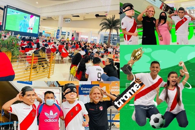 Centros comerciales con diversas actividades para la hinchada por los partidos del amistoso y repechaje. Perú rumbo al Mundial de Qatar. (Isabel Medina / Compos. Trome)