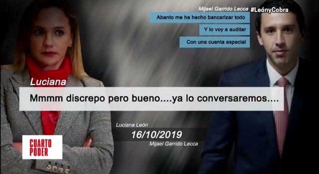 Chat de Luciana León con Mijael Garrido Lecca