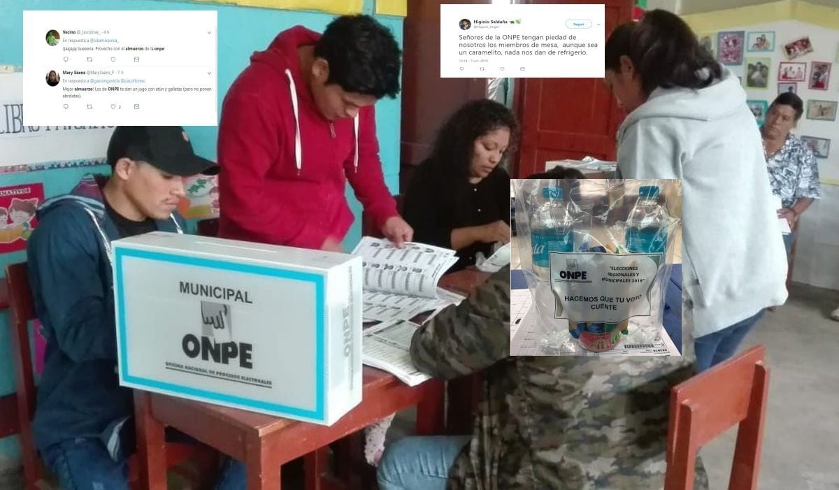 Elecciones 2018: Almuerzo de la ONPE para miembros de mesa genera ola de críticas en redes sociales