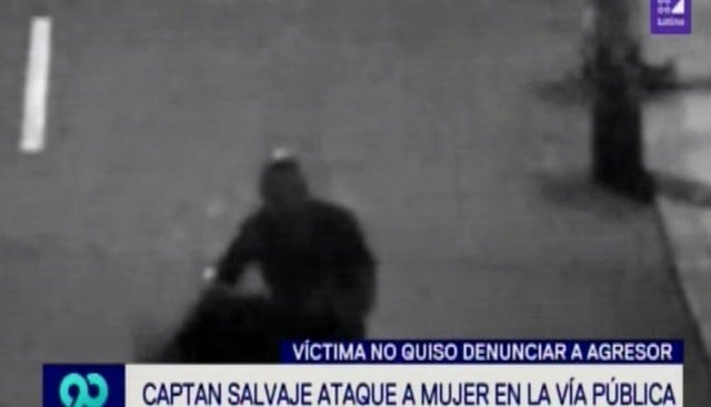 Sujeto agredió brutalmente a joven en la vía pública, en Trujillo. (Capturas: 90 Segundos)