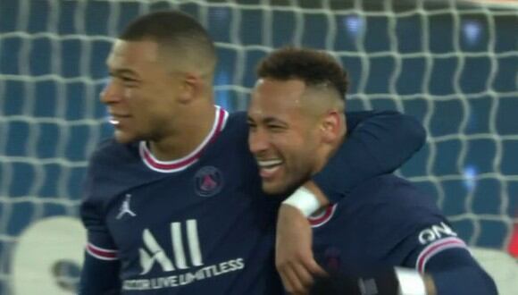 Gol de Neymar para el 5-1 de PSG vs. Lorient. (Captura: ESPN)