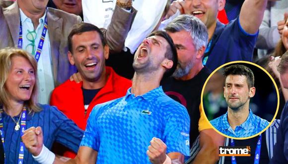 Novak Djokovic festeja  su  triunfo final en el Open de Australia (Foto: AP)