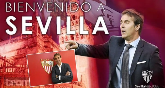 Julen Lopetegui se convirtió en entrenador del Sevilla. (Foto: @SevillaFC)