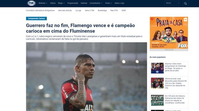 Paolo Guerrero: Medios brasileños lo elogiaron tras salir campeón con Flamengo