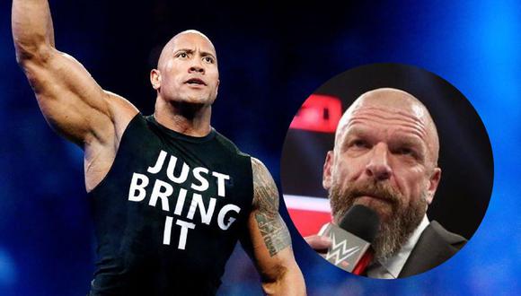The Rock tiene las puertas abiertas de WWE, aseguró Triple H. Foto: Composición.