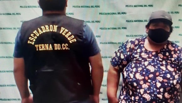 Carmen Milagros Flores Saavedra (33), ‘Big mama’, quien se pasea por las calles completamente desnuda para robar, fue detenida por policías del Grupo Terna (Escuadrón Verde).